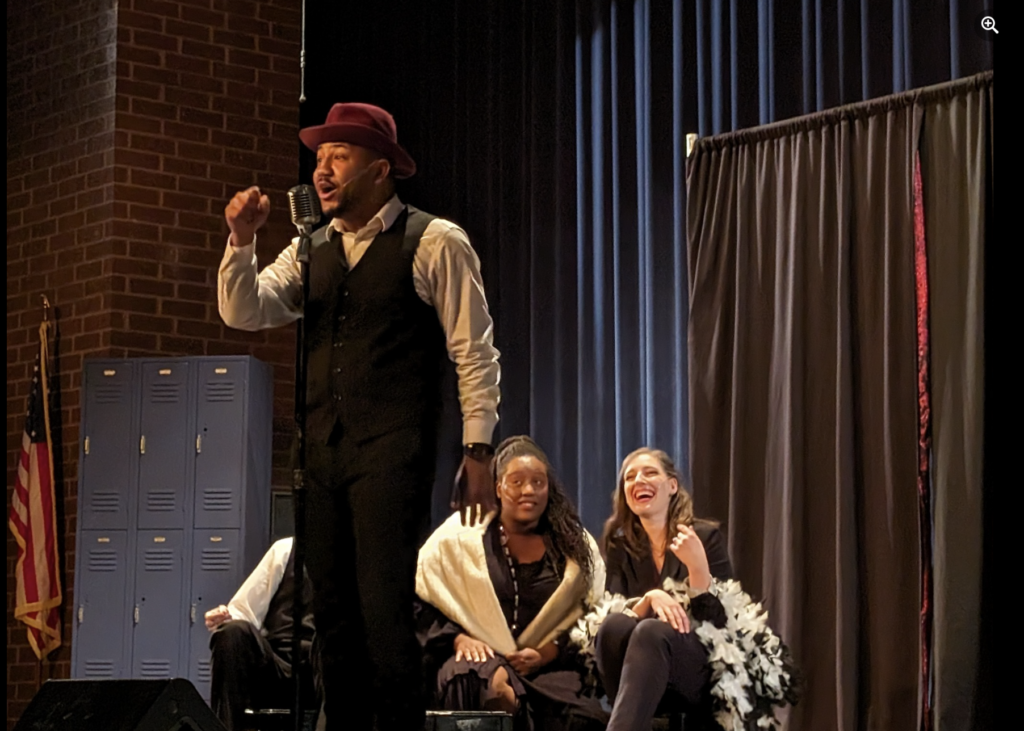 Gentleman standing on stage